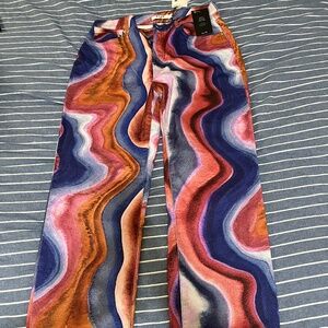 NA-KD Printed Straight Denim
